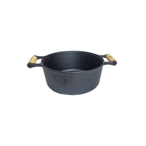 Caçarola alça de madeira tampa de ferro 3,2 litros 22 cm Lib