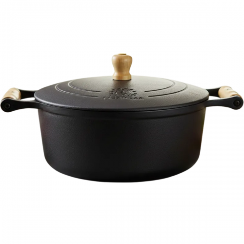 Caçarola alça de madeira tampa de ferro 5,2 litros 26 cm Lib
