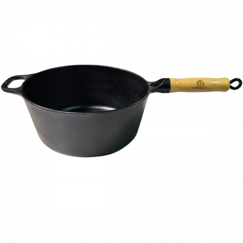 Caçarola cabo de madeira tampa de vidro 3,2 litros 22cm Lib