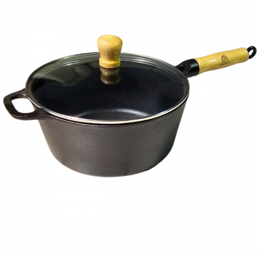 Caçarola cabo de madeira tampa de vidro 4,1 litros 24cm Lib