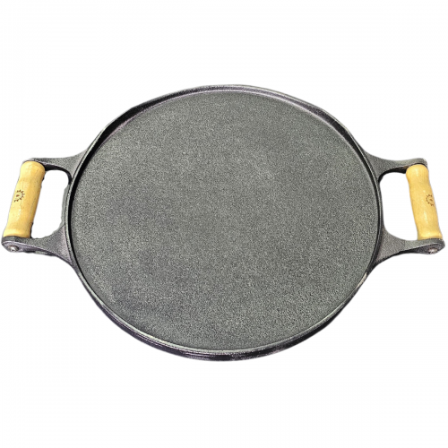 Chapa dupla face alça de madeira 33 cm diametro LIB