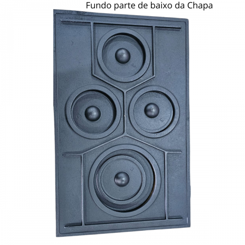 Chapa para fog�o 4 furos retangular tipo paran�
