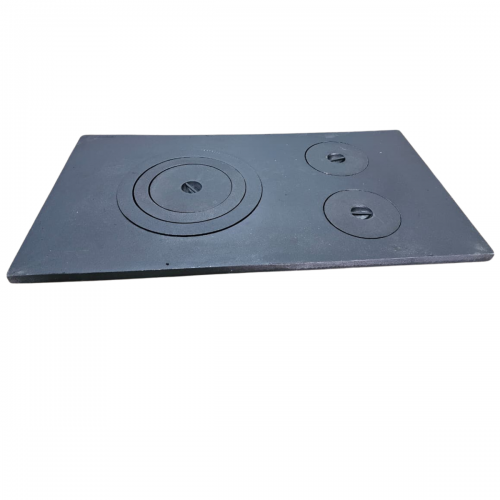CHAPA PARA FOG�O A LENHA FERRO TIPO SUL 3 FUROS 85X47X2 CM
