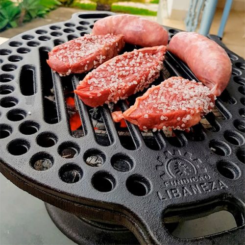 Churrasqueira Gengis Khan de Ferro 2 Grelhas 32 cm Libaneza