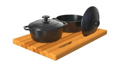 Conjunto de 2 Panelinhas com suporte de madeira