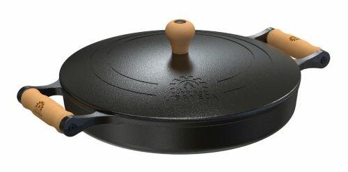 Frigideira Alças de Madeira 28cm com Tampa de Ferro Libaneza