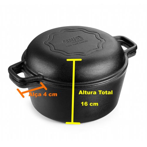 Conjunto Caçarola Frigideira Multiuso Forno Holandês