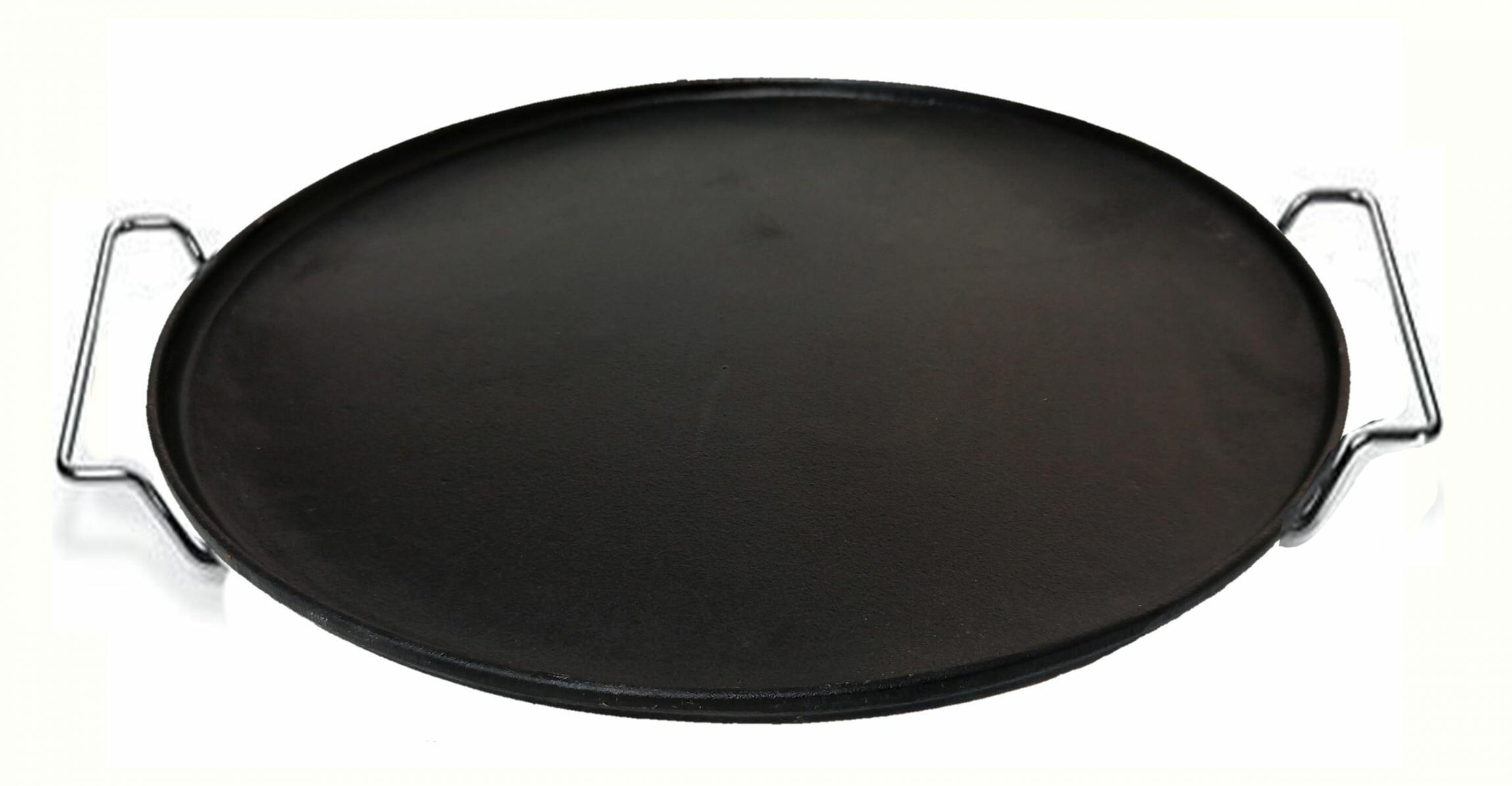 FORMA DE PIZZA DE FERRO 40 CM DIAMETRO COM SUPORTE ARAME