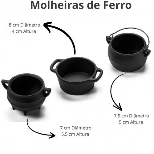 Kit Miniatura completo com 3 panelas e chapinha
