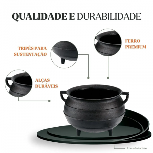 Panela Tradição Colonial 12 litros 26 cm diâmetro