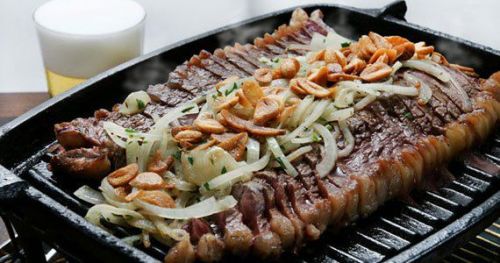 Chapa Grill Alça Madeira 33 cm x 25 cm