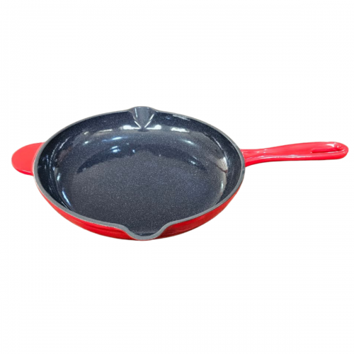 Frigideira de Ferro Esmaltada 27 cm Vermelha