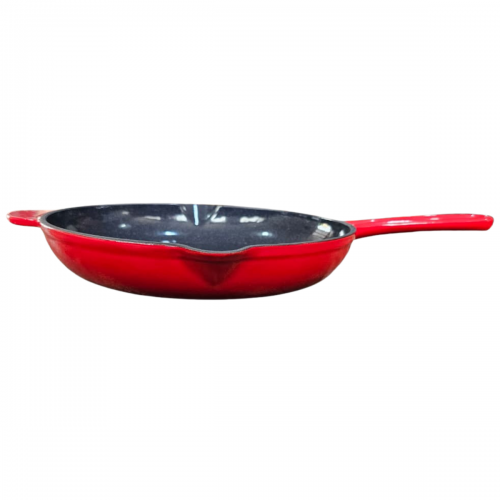 Frigideira de Ferro Esmaltada 27 cm Vermelha