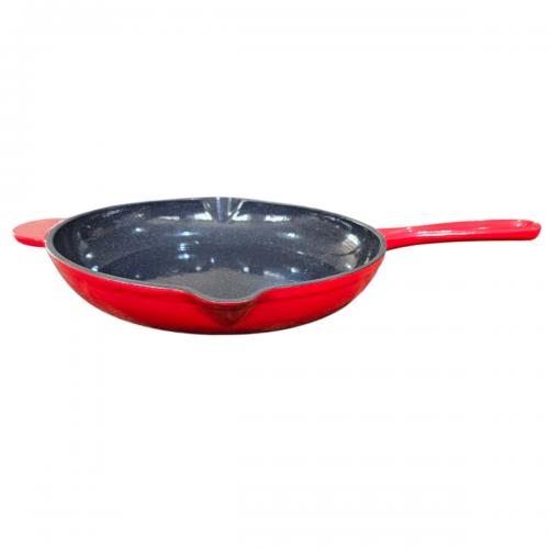 Frigideira de Ferro Esmaltada 27 cm Vermelha