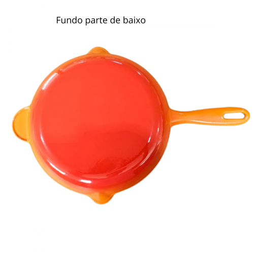 Frigideira de Ferro Esmaltada 27 cm Laranja LWG