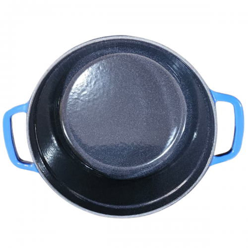 CA�AROLA DE FERRO ESMALTADA AZUL 26cm 5,6 Litros