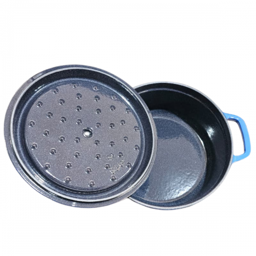 CA�AROLA DE FERRO ESMALTADA AZUL 22cm 3,3 Litros