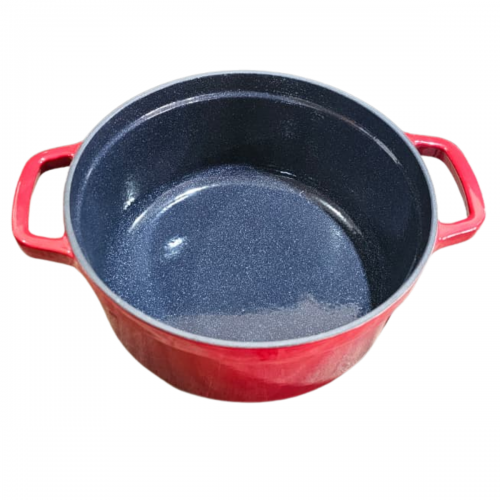 CA�AROLA DE FERRO ESMALTADA VERMELHA 20cm 2,4 Litros