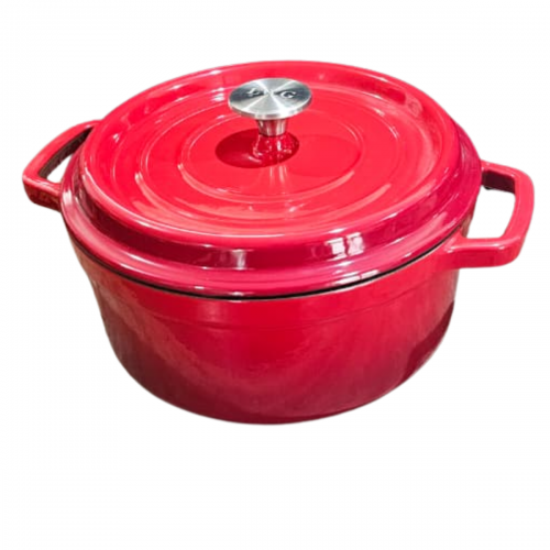 CA�AROLA DE FERRO ESMALTADA VERMELHA 20cm 2,4 Litros