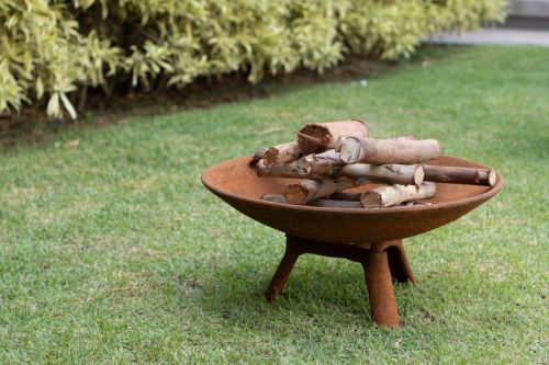 Lareira 60cm Ferro Fundido Envelhecida Braseiro Fogueira