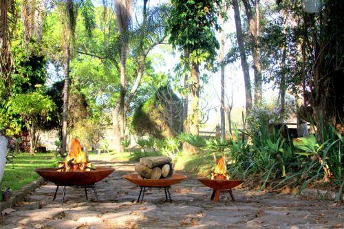 Lareira de ferro fundido 80 cm Envelhecida - Tacho aço corten