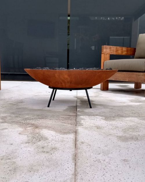 Lareira de ferro fundido 80 cm Envelhecida - Tacho aço corten