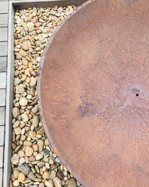 Lareira de ferro fundido 80 cm Envelhecida - Tacho aço corten