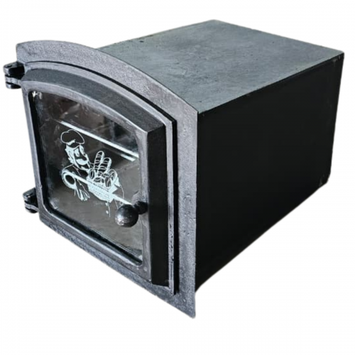 Forno de Ferro Fundido Pequeno Porta de Vidro Arqueada