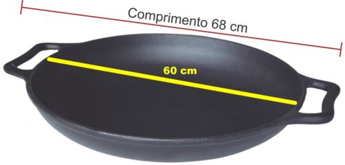 Frigideira Paella alça de ferro 60 cm diâmetro Paella Lib