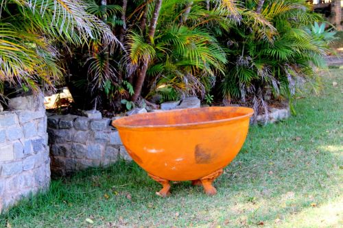 Lareira Bacia de ferro fundido 84 cm Envelhecida