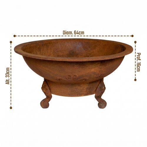 Lareira bacia de jardim 64 cm de diametro ferro fundido