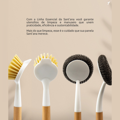 Escova em Sisal com cabo de Bambu