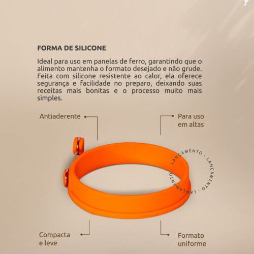 Molde Forma de Silicone para Ovos