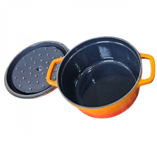 CAÇAROLA DE FERRO ESMALTADA LARANJA 24cm 4,1 Litros LWG