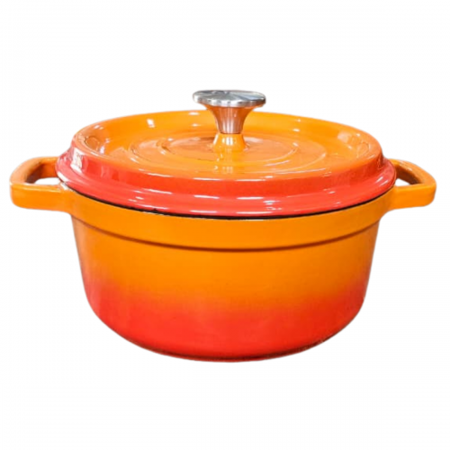 CA�AROLA DE FERRO ESMALTADA LARANJA 24cm 4,1 Litros LWG