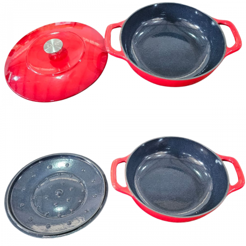 Panela Sopa DE FERRO ESMALTADA Vermelha 26cm 2,5 Litros