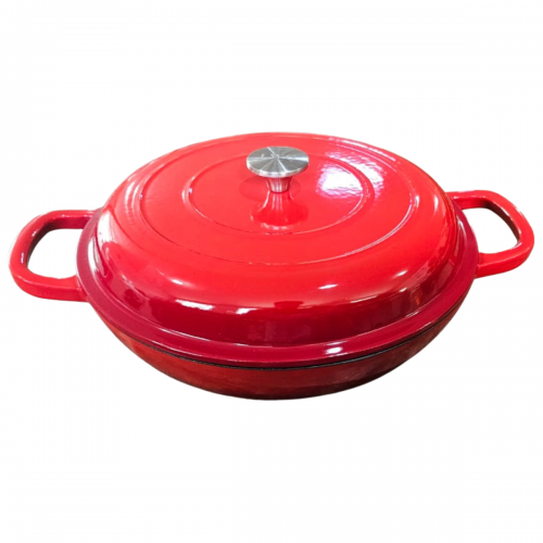 Paella de Ferro Esmaltada 30cm Vermelha 3,5 Litros LWG