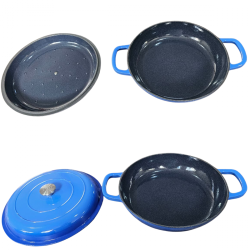Paella de Ferro Esmaltada 30cm Azul 3,5 Litros LWG