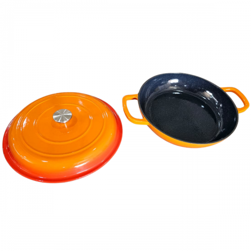 Paella de Ferro Esmaltada 30cm Laranja 3,5 Litros LWG