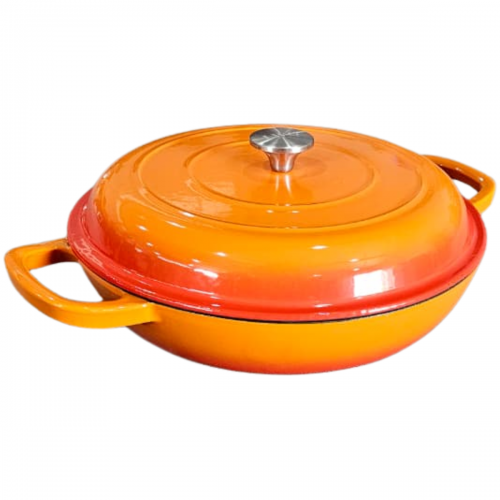 Paella de Ferro Esmaltada 30cm Laranja 3,5 Litros LWG