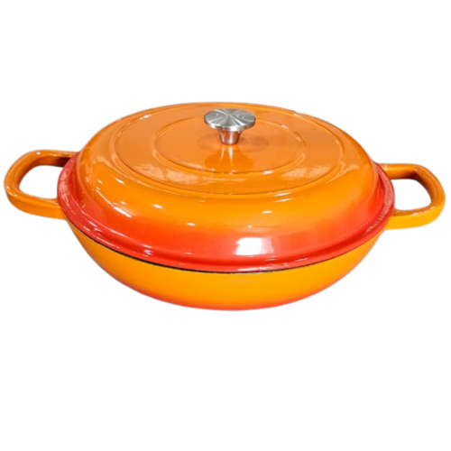 Paella de Ferro Esmaltada 30cm Laranja 3,5 Litros LWG
