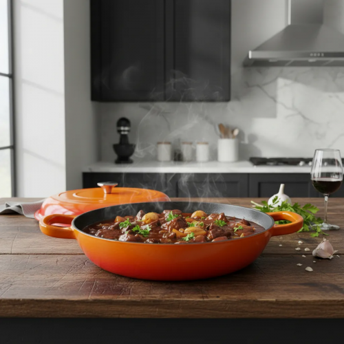 Paella de Ferro Esmaltada 30cm Laranja 3,5 Litros LWG