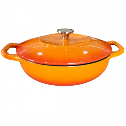 Panela Sopa DE FERRO ESMALTADA Laranja 26cm 2,5 Litros LWG