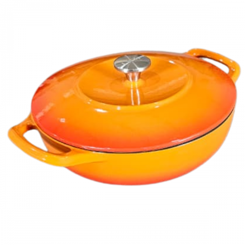 Panela Sopa DE FERRO ESMALTADA Laranja 26cm 2,5 Litros LWG