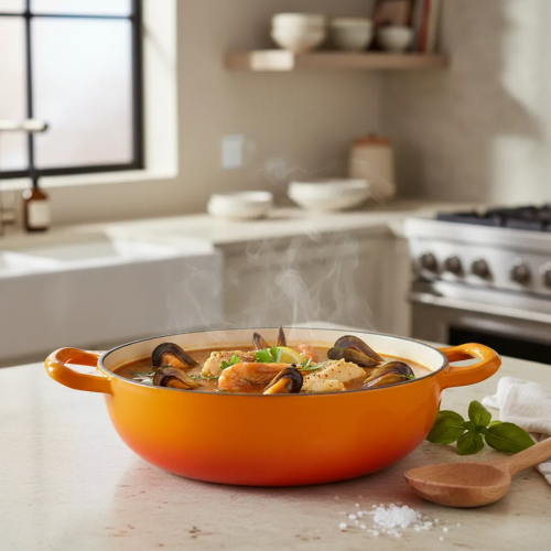 Panela Sopa DE FERRO ESMALTADA Laranja 26cm 2,5 Litros LWG