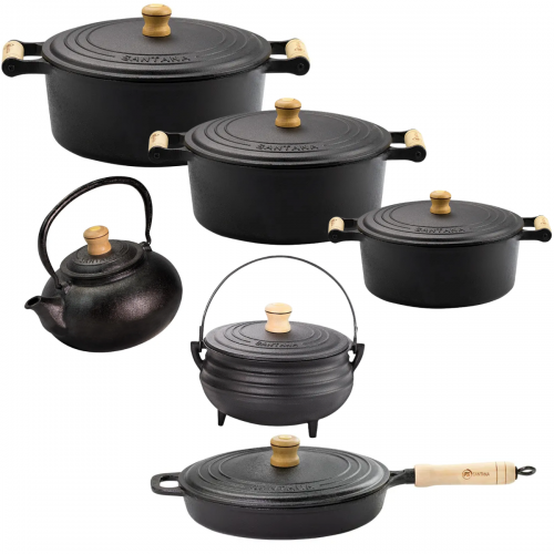 Kit 3 Ca�arola 26,24,20cm 1 Frigideira 1 Chaleira 1 Caldeir�o Santana