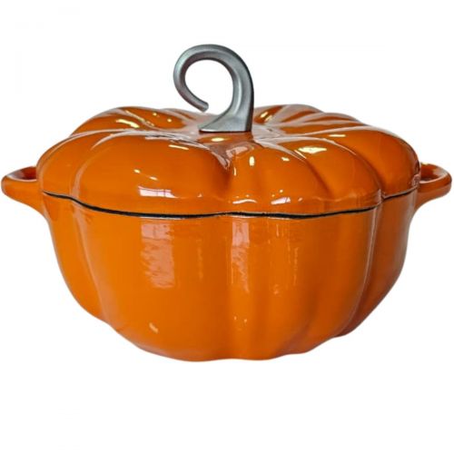 Panela Esmaltada Caçarola Ferro Staub Abobora 24cm Laranja