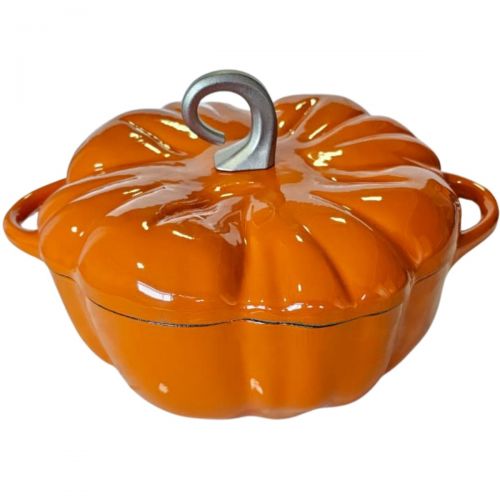 Panela Esmaltada Caçarola Ferro Staub Abobora 24cm Laranja