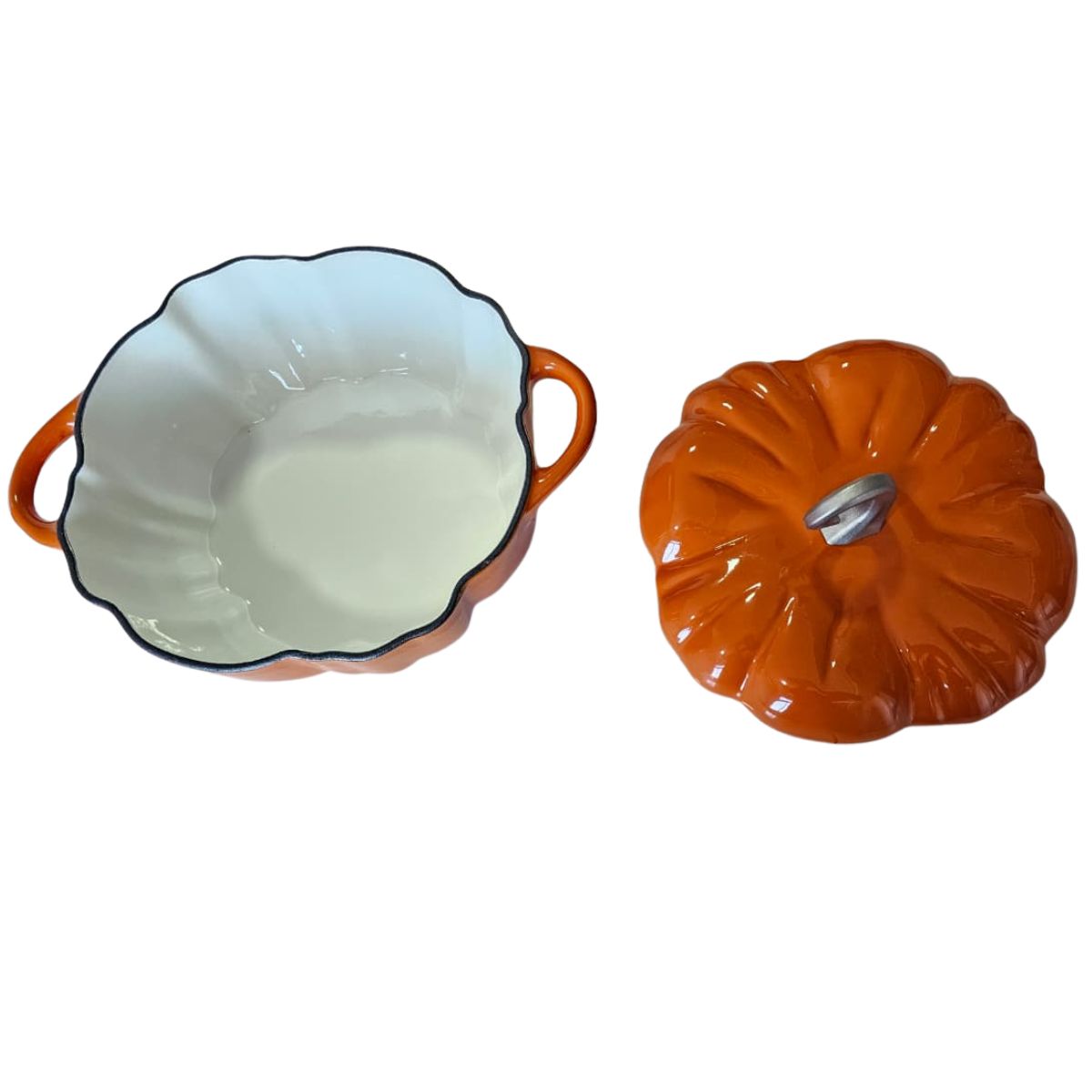 Panela Esmaltada Caçarola Ferro Staub Abobora 24cm Laranja
