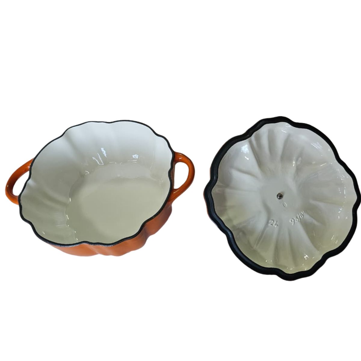 Panela Esmaltada Caçarola Ferro Staub Abobora 24cm Laranja